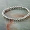 12 Pack: 4mm Rhodium Round Beaded Charm Bracelet by Bead Landing™